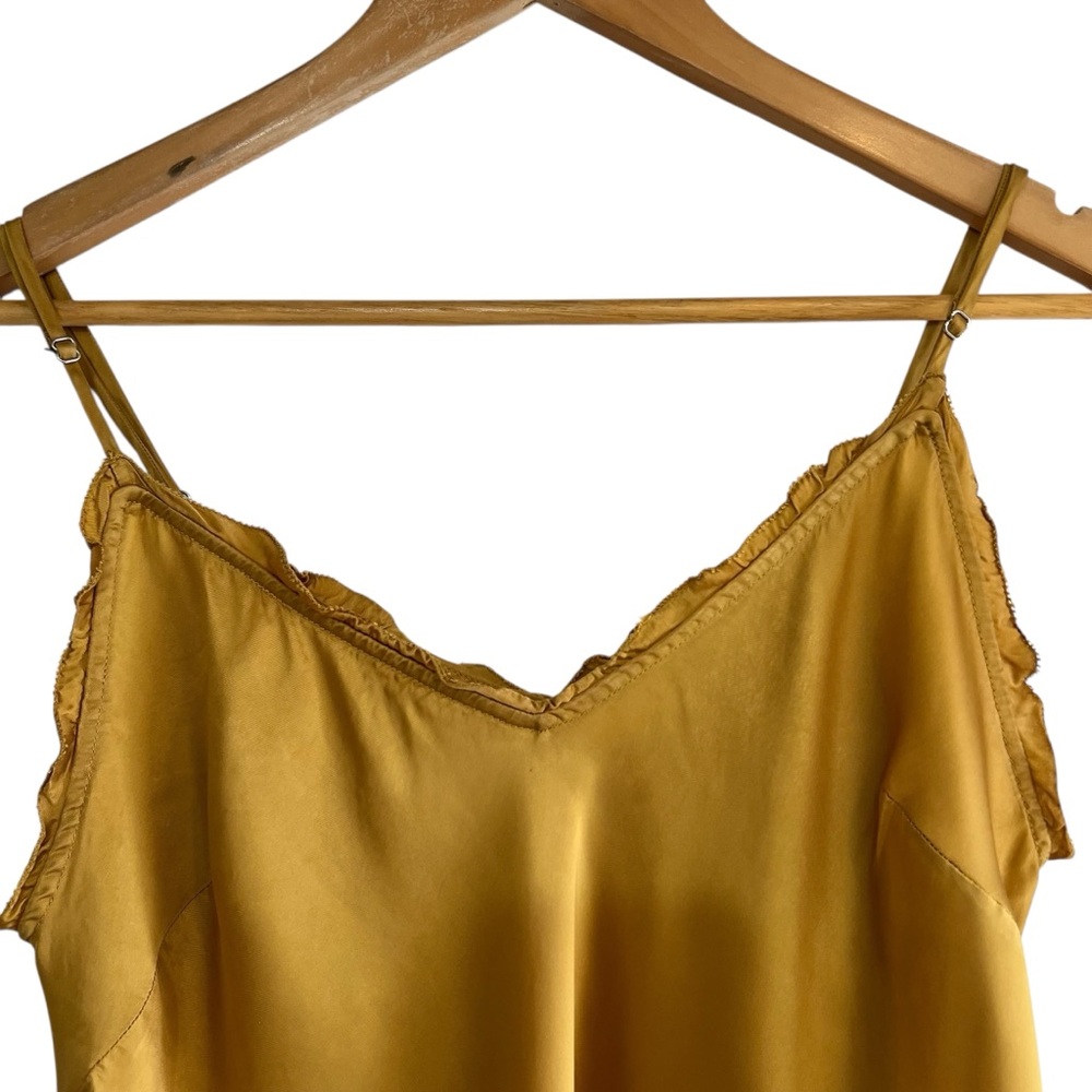 Wilfred Gold Satin Ruffle-Trim Cami - Picture 3 of 10